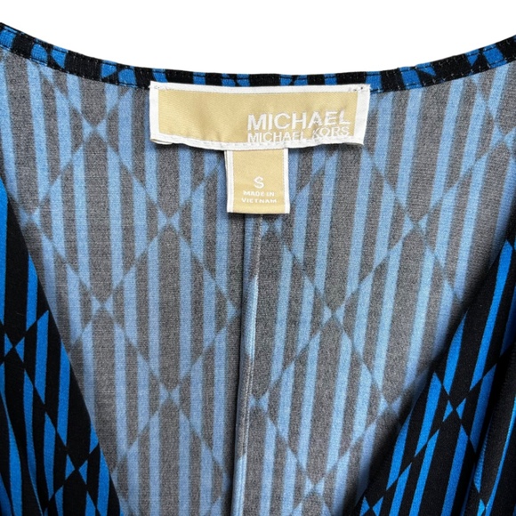 MICHAEL Michael Kors | Women's Blue Design Wrap Dress - Picture 7 of 10
